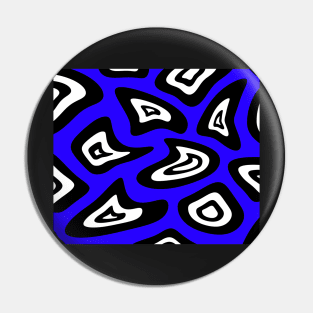 Abstract pattern - blue, black and white. Pin