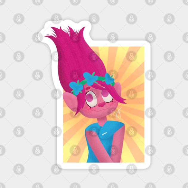 Poppy - Trolls Magnet by WhiteRabbitWeirdo