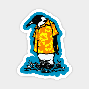 Hawaiian Shirted Penguin Magnet