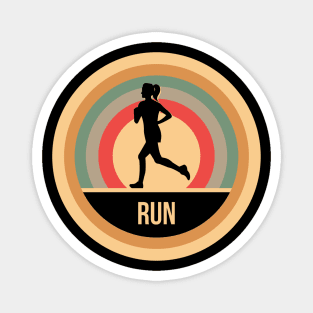 Retro Vintage Running Gift For Runners & Joggers Magnet