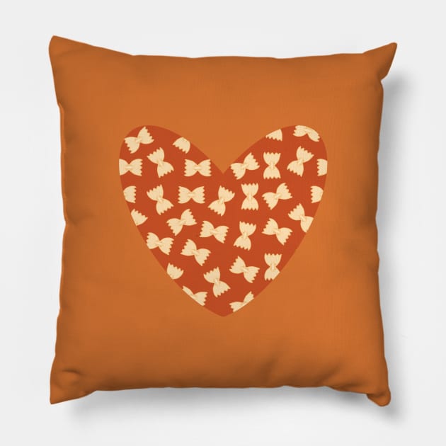 Bowtie Pasta Pattern Pillow by bloomingviolets