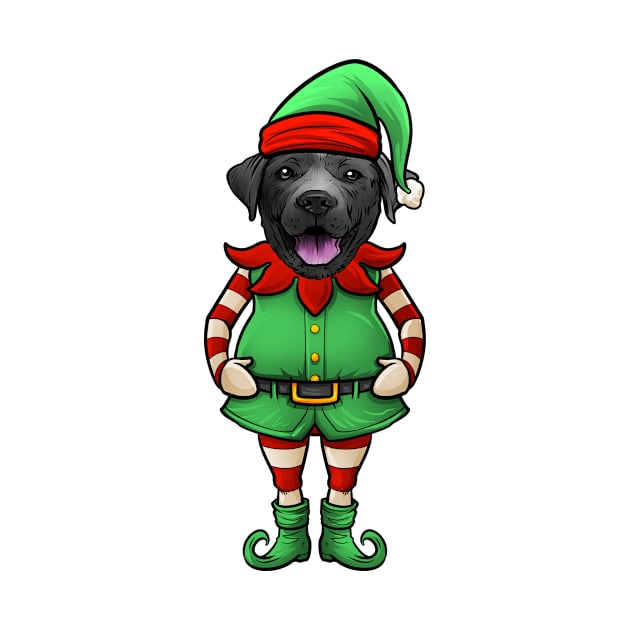 Black Labrador Retriever Christmas Elf by whyitsme