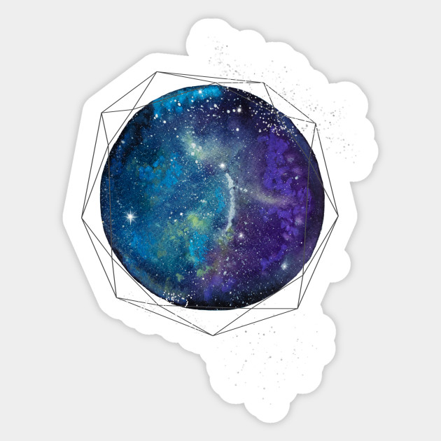 Blue Galaxy Space Sticker Teepublic