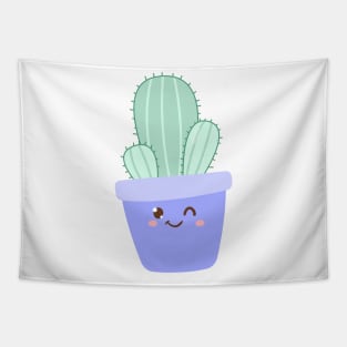 Cute Catus In Pot Tapestry