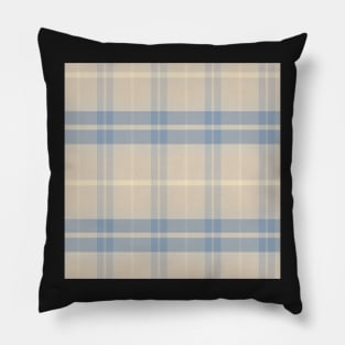 Cottagecore Aesthetic Ossian 1 Hand Drawn Textured Plaid Pattern Pillow