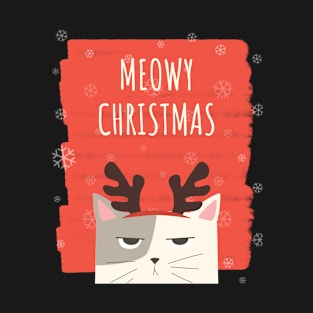 Meow Christmas Cat T-Shirt