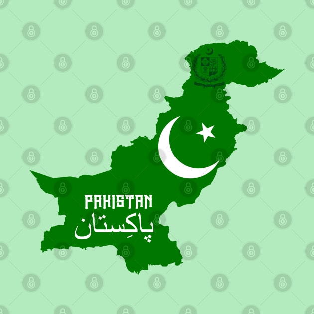 Pakistan flag & map by Travellers