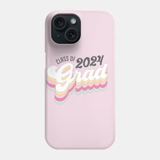 Retro Vibe Class of 2024 Grad Graduation T-Shirt Phone Case