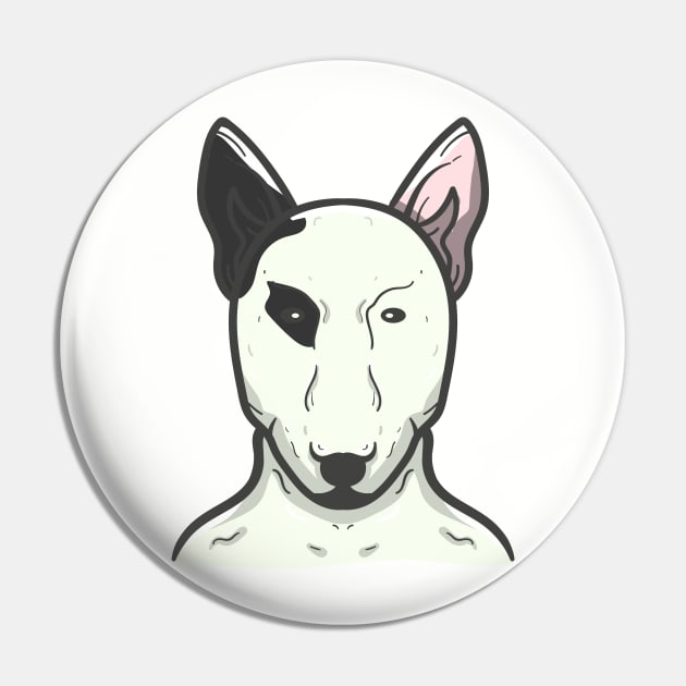Cute Bull Terrier Dog Pin by Dzulhan