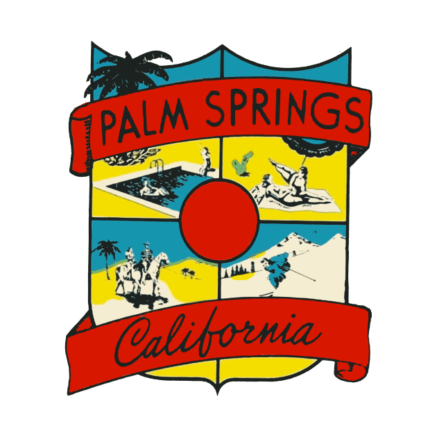 Vintage Palm Springs California Decal by zsonn