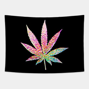 Polka Dot Rainbow Weed Cannabis Design Tapestry