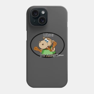 "What?  I'm Hungry."  Hippo and Chicken Drumstick Phone Case