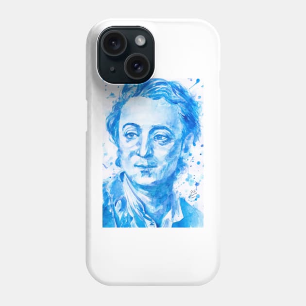 DENIS DIDEROT watercolor portrait Phone Case by lautir