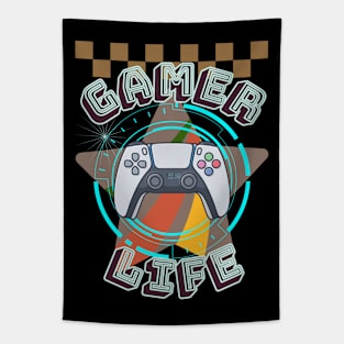 Gamer Life - Vintage Gaming Tapestry