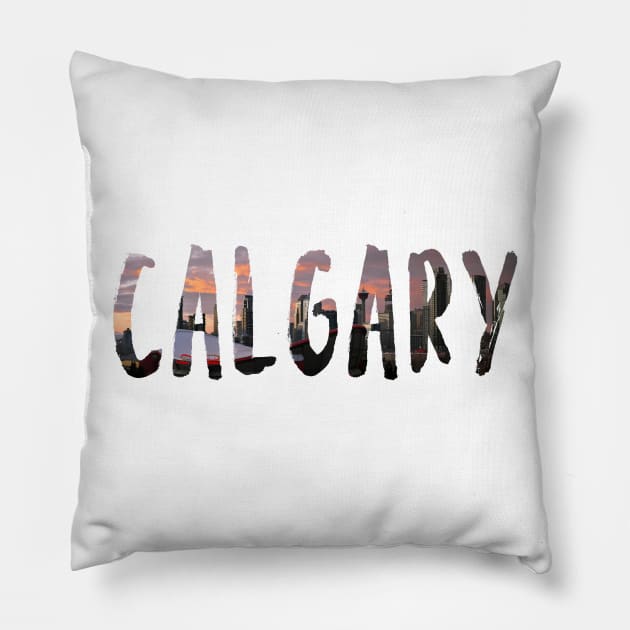 Calgary City Skyline Pillow by swiftscuba