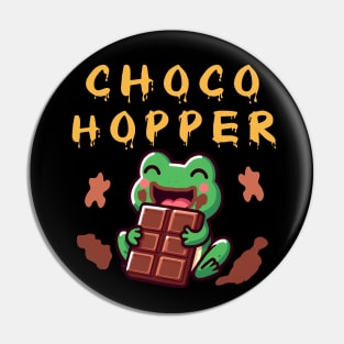 A frog eating chocolate Pin