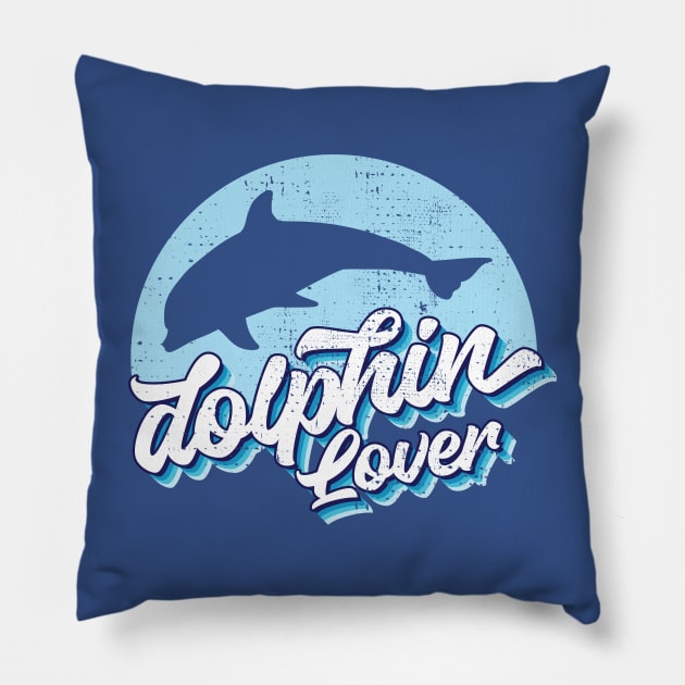 vintage dolphin lover Pillow by ArtStopCreative