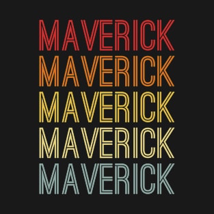 Maverick Name Vintage Retro Pattern T-Shirt