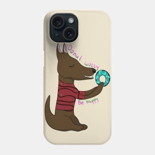 Donut worry be happy Phone Case