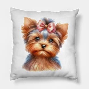 Cute Yorkshire Terrier Pillow