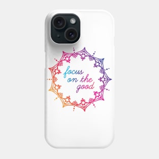 Focus on the Good - Yoga Mandala Print Design GC-092-09 Phone Case