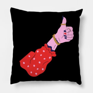 Jeweled Thumbs Up Pillow