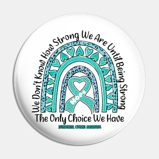 Interstitial Cystitis Awareness - rainbow leopard ribbon strong Pin