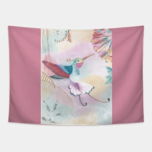 Tropical Hummingbird Tapestry