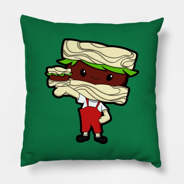 Noodle Burger Boy Pillow by RobotGhost