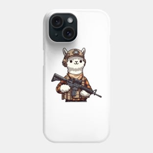 Tactical Alpaca Adventure Tee: Where Whimsy Meets Command Phone Case