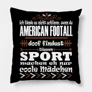 American Football Mädchen Sport Tackle Frau Pillow