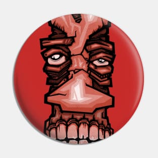 red face Pin