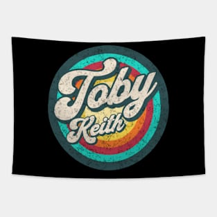 name toby in color circle Tapestry