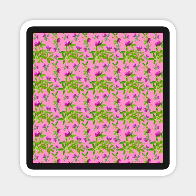 Red clove pink bacground Magnet by Amalus-files