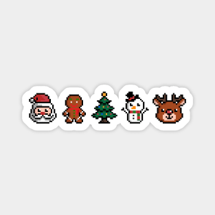 Christmas theme pixel Magnet