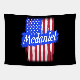 American Flag Mcdaniel Family Gift T-shirt For Men Women, Surname Last Name Tapestry