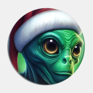 Alien Santa Claus Pin