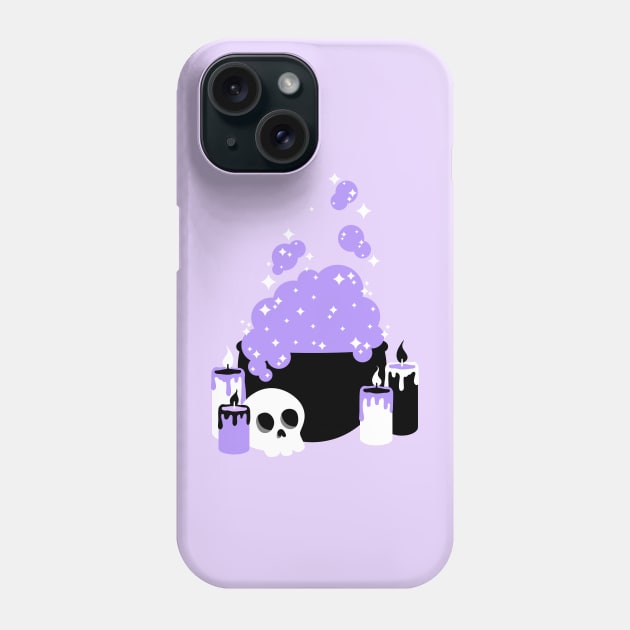 Cauldron Bubbles Purple Phone Case by Kimberly Sterling