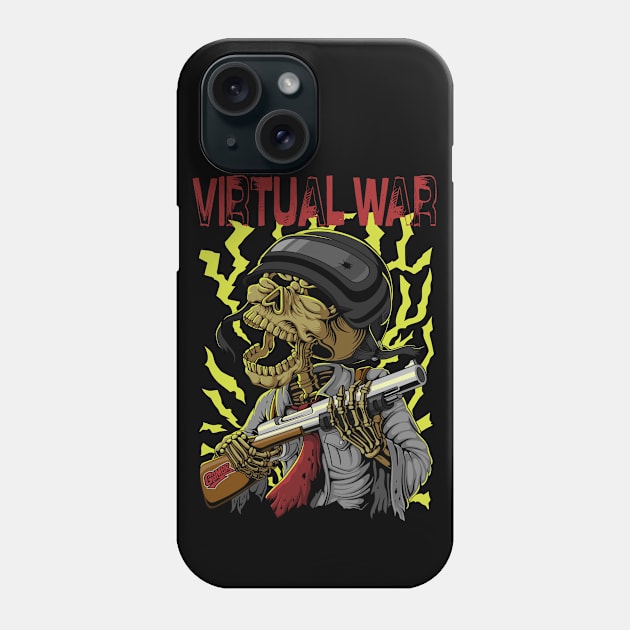 Virtual Skeleton War Phone Case by Mako Design 