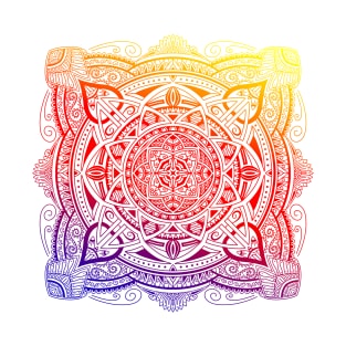 Colorful Gradient Mandala T-Shirt