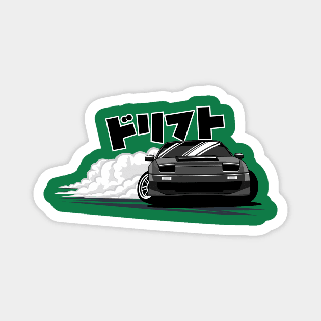 jdm Drifting car in japanese (drifting) Magnet by masjestudio