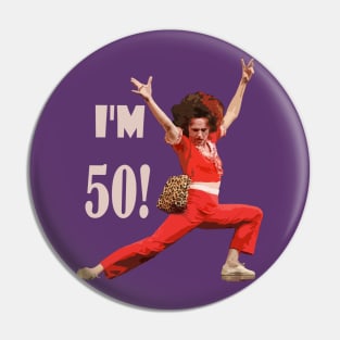 50th brithday Pin