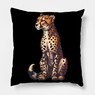 Cheetah in Pixel Form Pillow