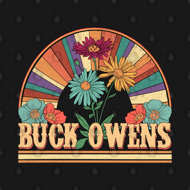 Buck Flowers Name Owens Personalized Gifts Retro Style by Roza Wolfwings