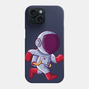 Cute Astronaut Running Cartoon Phone Case