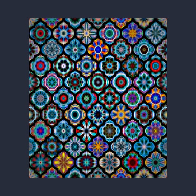 Moroccan tile glowing pattern by redwitchart