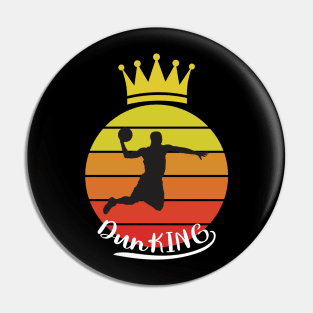 Retro vintage dunking basketball king Pin