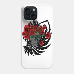 Rosa skull Phone Case