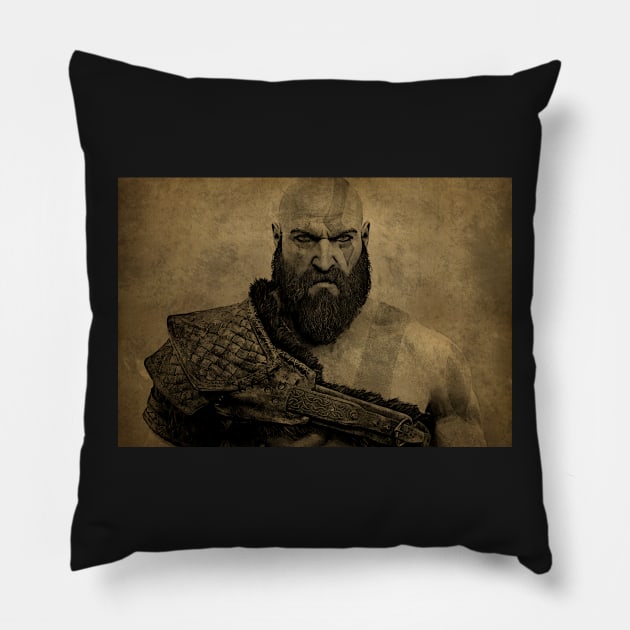 God of War - Kratos Pillow by boothilldesigns