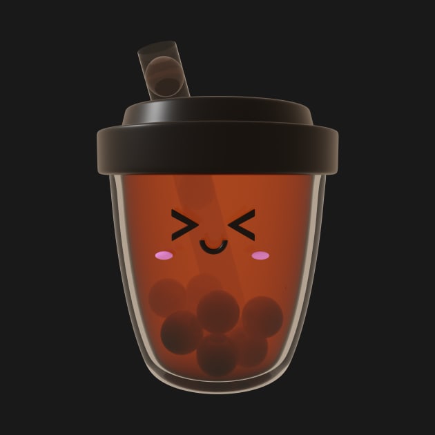 Cute Takeaway cup Bubble Tea by Pakanese_Art